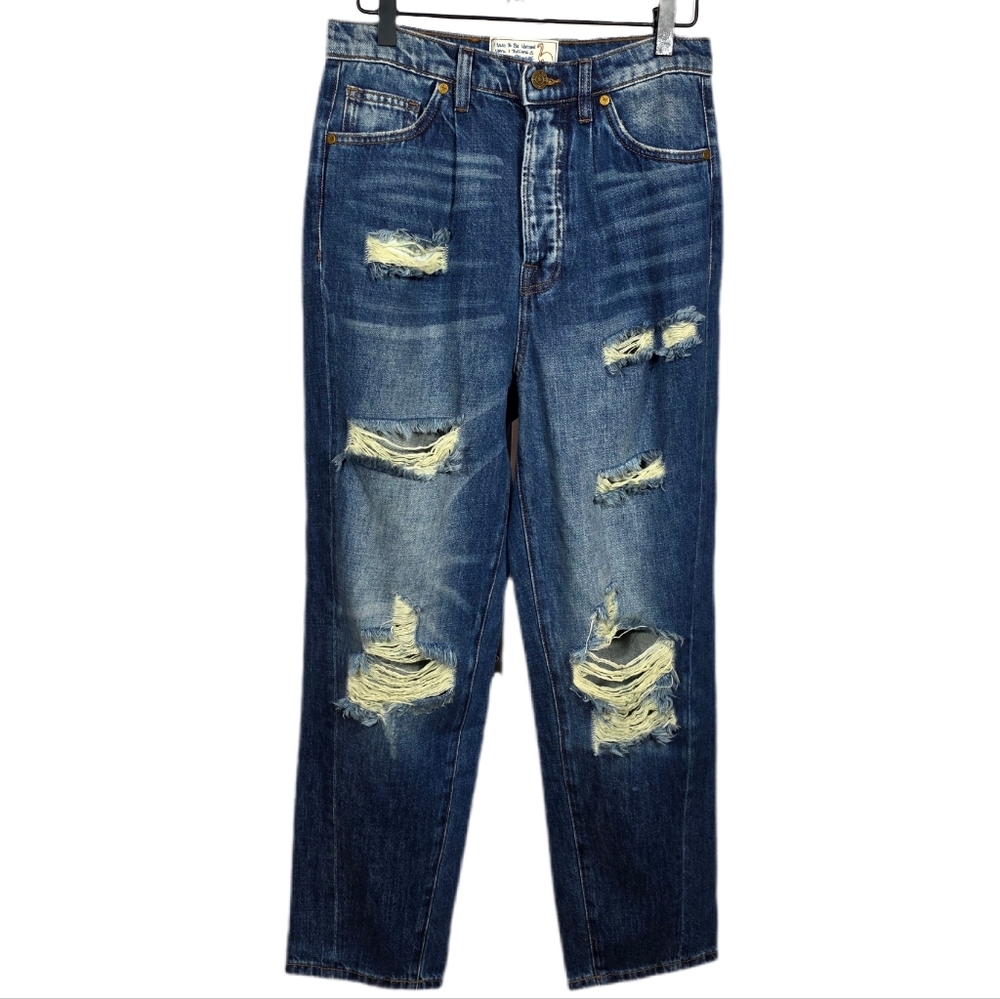 🆕️Sandrine Rose × Free People Women's Distressed Blue Jeans - 27